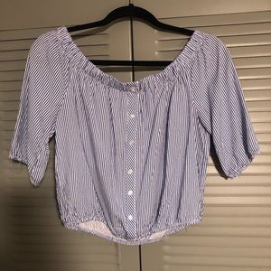 Off the shoulder crop top